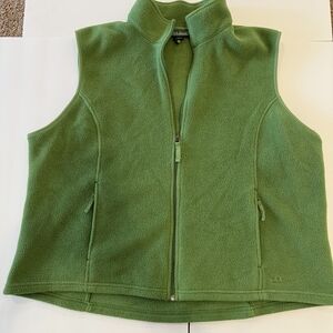 L.L. Bean Green Fleece Vest